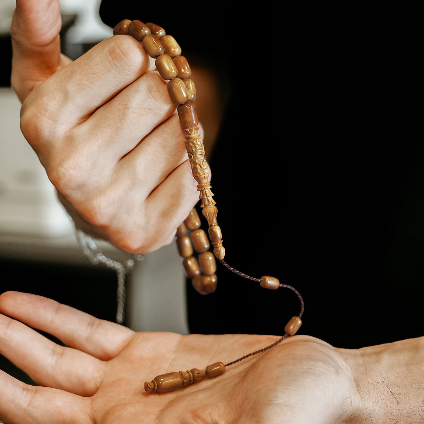 Özel İmameli Nakkaşlı Kuka Tesbih - WATD075