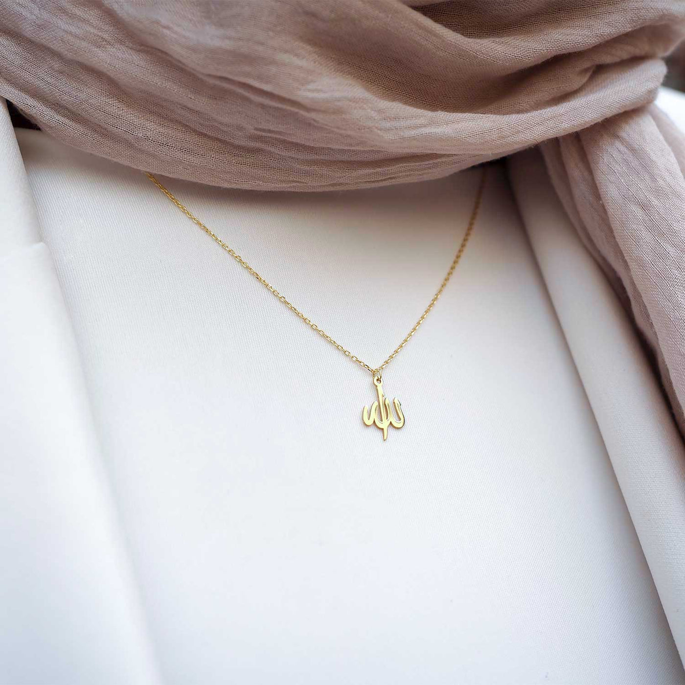 Allah Yazılı Gümüş Kolye (Altın Kaplama) - WAMT021