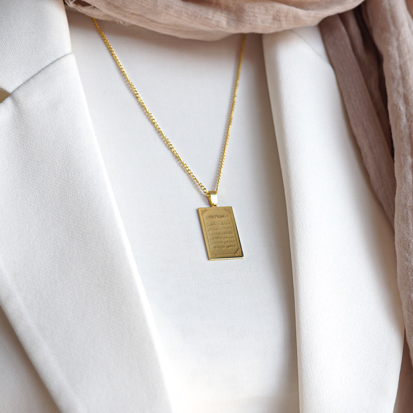 Fatiha Suresi Yazılı Gümüş Kolye - WAMT060