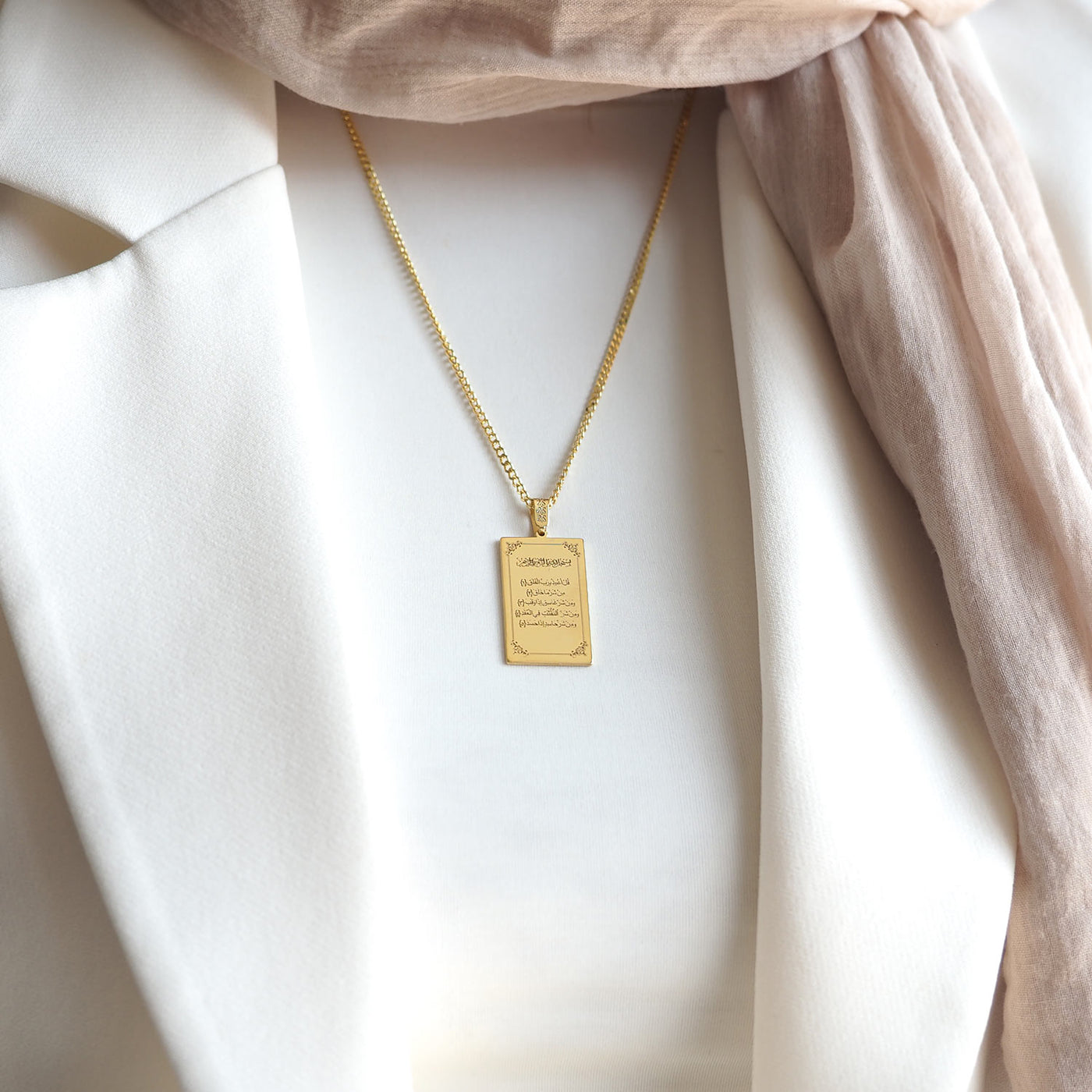 Felak Suresi Yazılı Gümüş Kolye - WAMT064