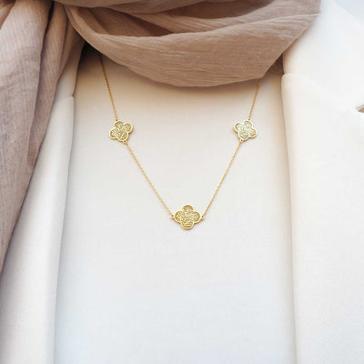 Kelime-i Tevhid Yazılı Gümüş Kolye (Altın Kaplama) - WAMT022