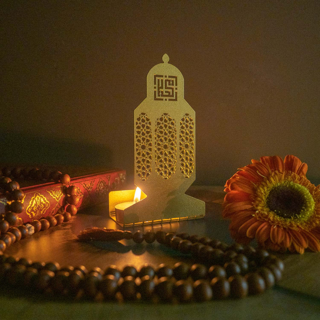 FIRSAT - Muhammed Resulullah Yazılı Metal Mumluk - WAMH023
