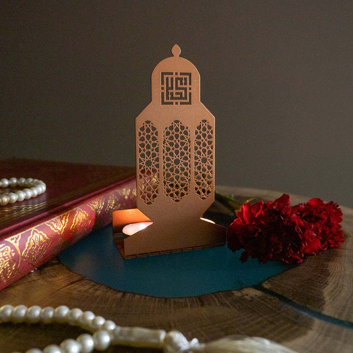 FIRSAT - Muhammed Resulullah Yazılı Metal Mumluk - WAMH023