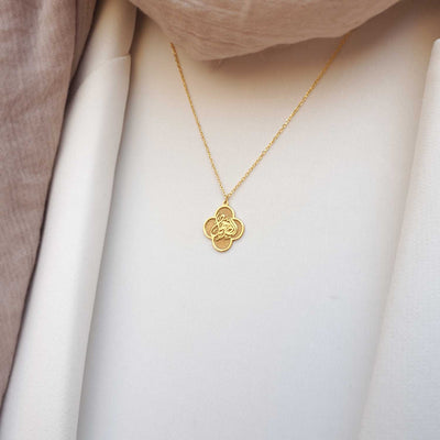 Sabır Güzeldir Yazılı Gümüş Kolye (Altın Kaplama) - WAMT013