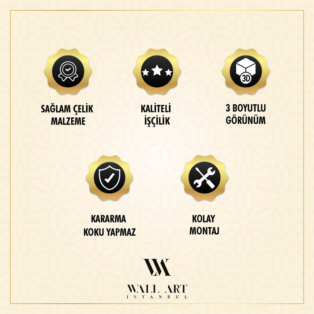 FIRSAT - İhlas Suresi Metal Duvar Tablosu - WAM091