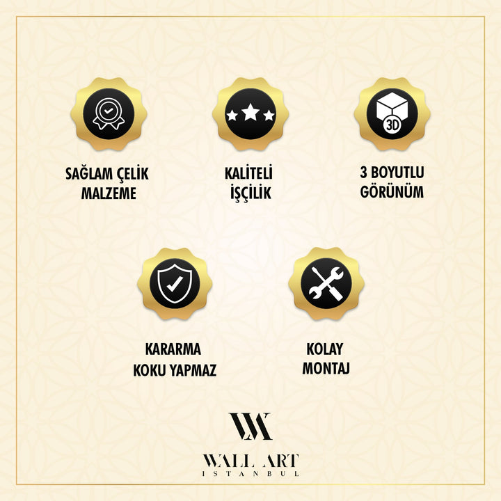FIRSAT - İhlas Suresi Metal Duvar Tablosu - WAM091