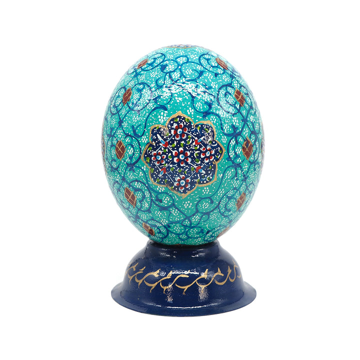 Geleneksel Motif | El İşlemeli Deve Kuşu Yumurtası Obje - WAAH014
