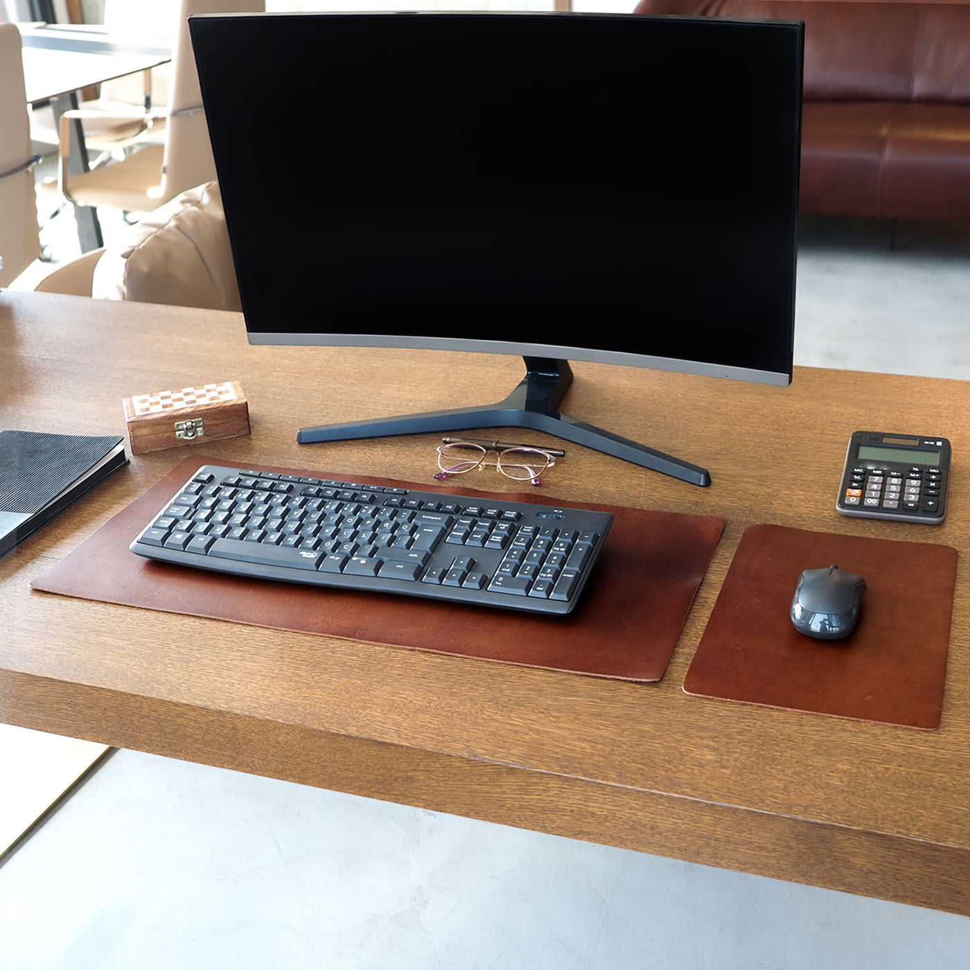 Deri Masa Matı & Mouse Pad Seti (Çizilmez Deri) - WAD010