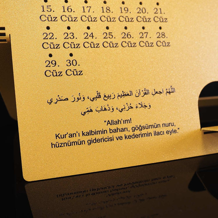 Metal Masaüstü Cüz İlerleme Takibi &amp; Kur’an Standı - WAMH203