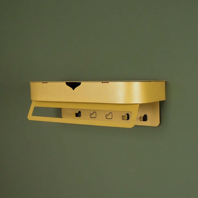 Sefa - Aynalı Metal Duvar Rafı ve Askılık - WAMH209