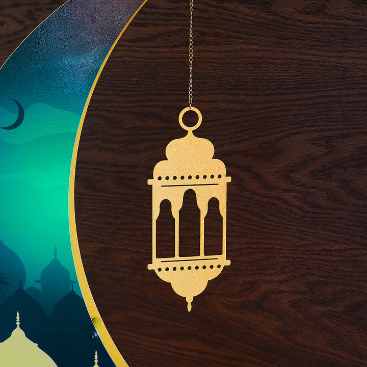 68 cm 3 Boyutlu Renkli Metal Ramazan Hilali - WAMH227