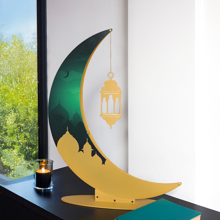 68 cm 3 Boyutlu Renkli Metal Ramazan Hilali - WAMH227