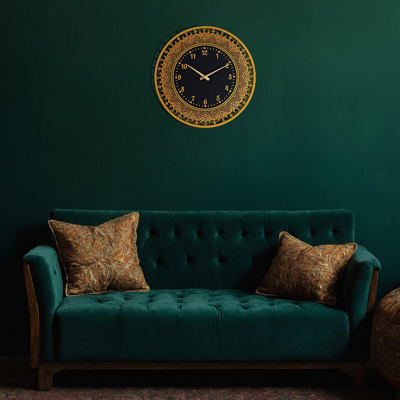 İslami Motifli Renkli Metal Duvar Saati - WAMS024