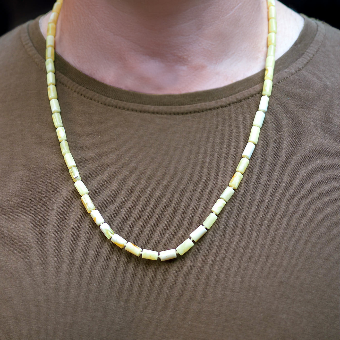 Doğal Kehribar Erkek Kolyesi  - WAMT030