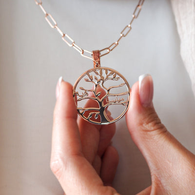 Kişiye Özel Aile Ağacı Desenli Gümüş Kolye - WAMT033