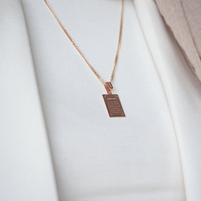 İnşirah Suresi Yazılı Gümüş Kolye "Her Güçlüğün Yanında Bir Kolaylık Var" - WAMT035