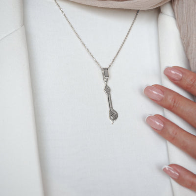 Allahu Ekber Yazılı Gümüş Kolye - WAMT036