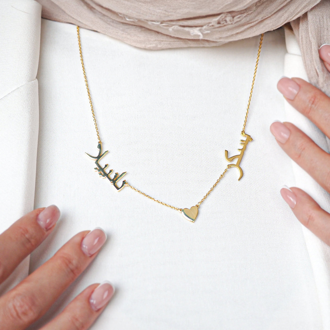 Kişiye Özel 2 İsimli Gümüş Kolye - WAMT037