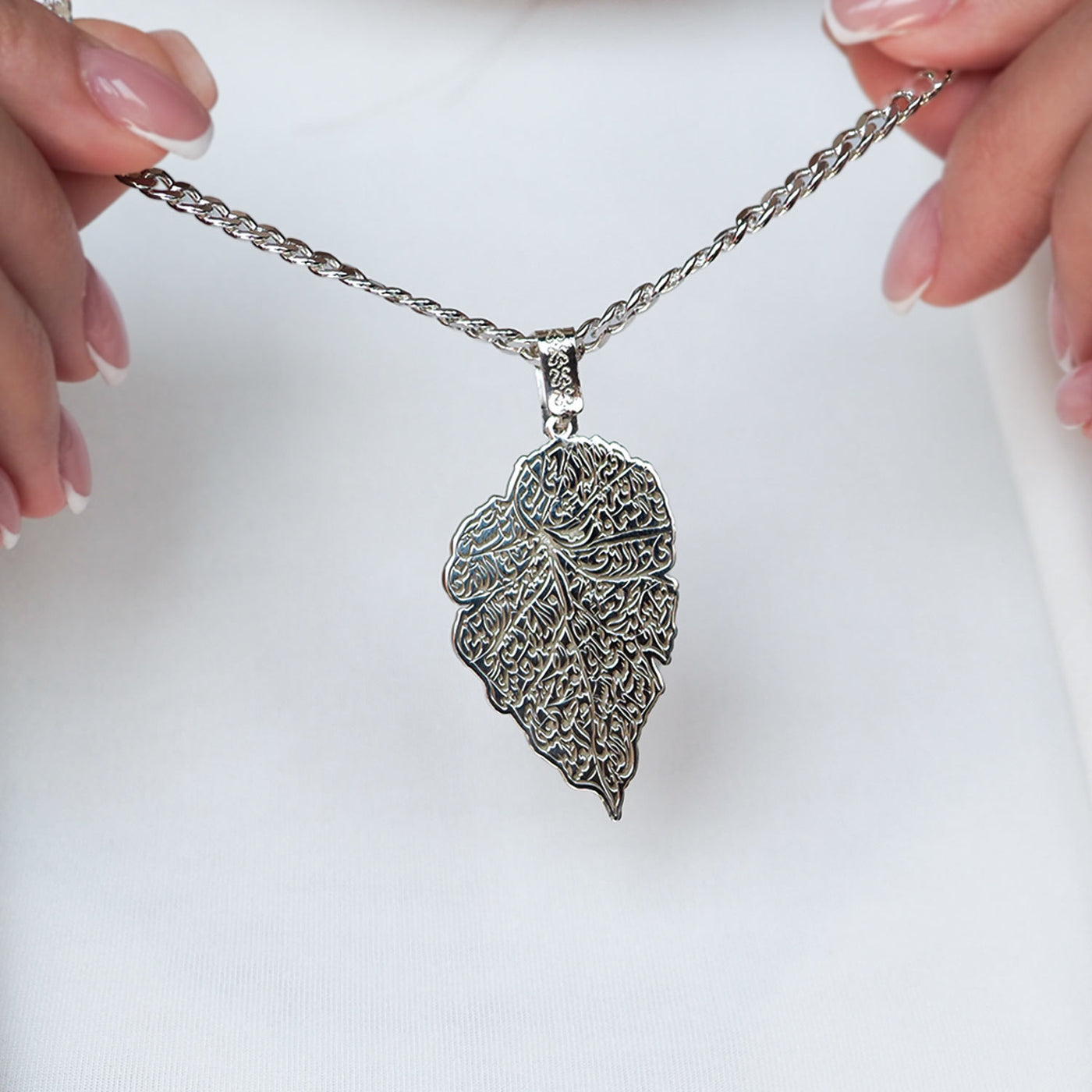 Ayetel Kürsi Yazılı Gümüş Kolye - WAMT039