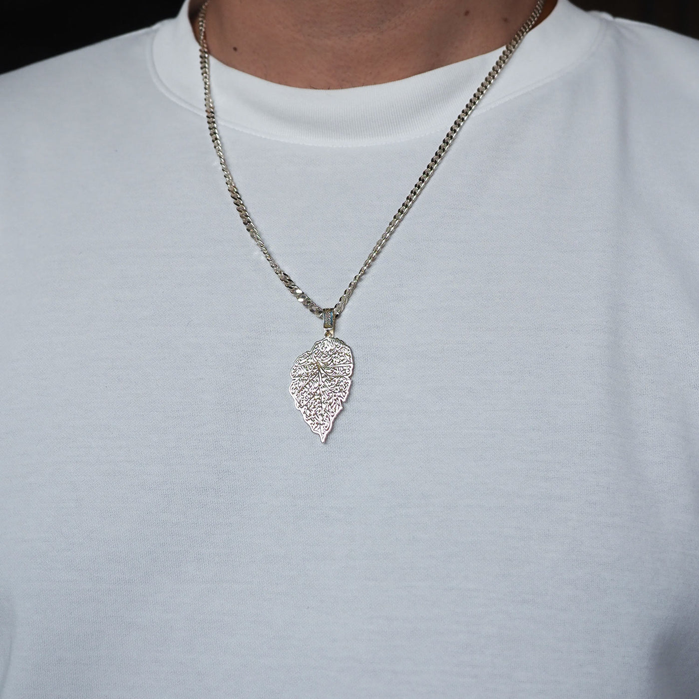 Ayetel Kürsi Yazılı Gümüş Kolye - WAMT039