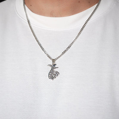 Semazen Desenli Gümüş Kolye - WAMT040