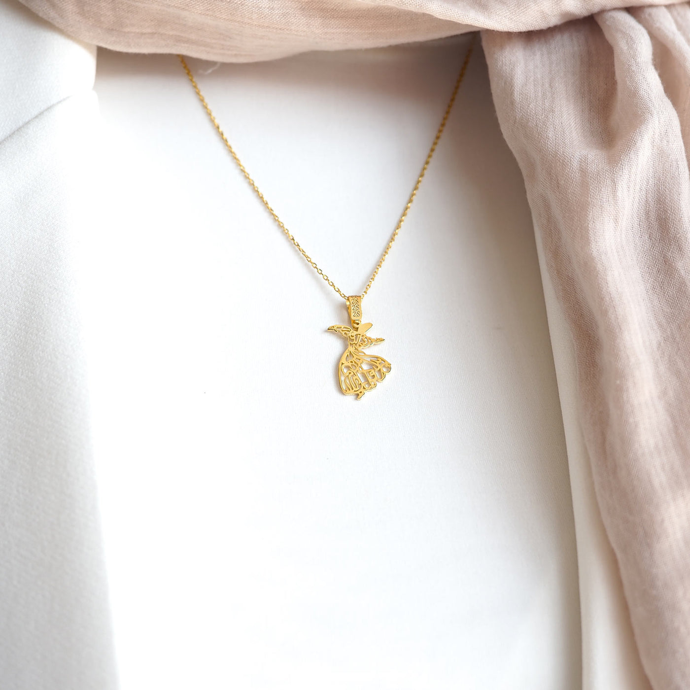 Semazen Desenli Gümüş Kolye - WAMT040