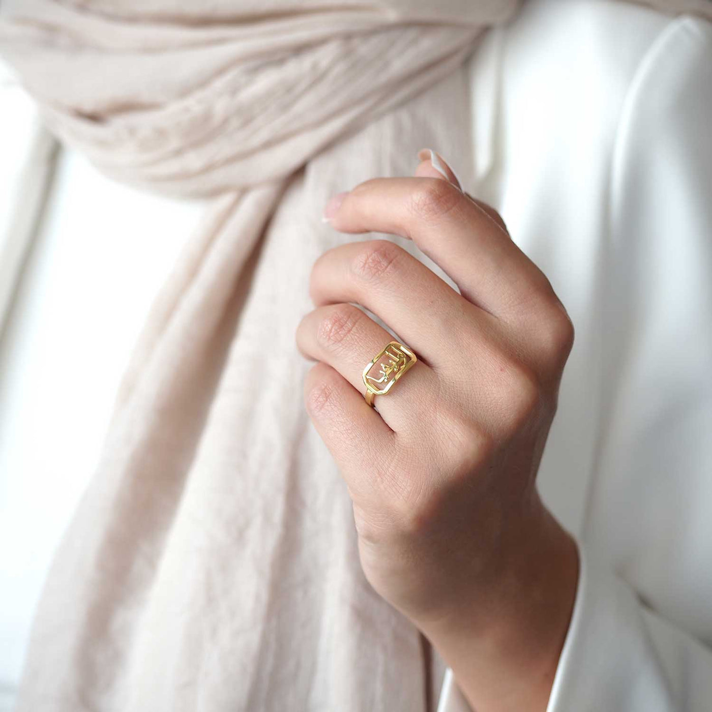 Kişiye Özel İsimli Gümüş Yüzük (Ayarlanabilir Ölçü) - WAMT045