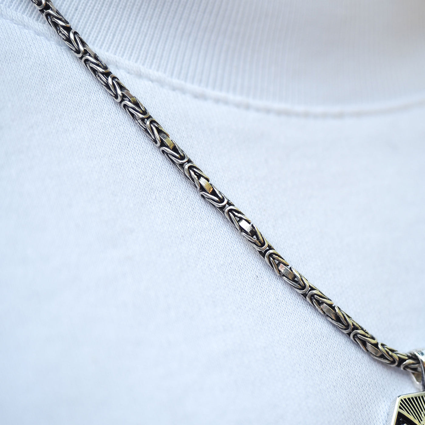 Allah Yazılı Gümüş Kolye - WAMT069