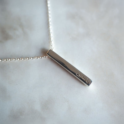 Kişiye Özel İsimli Gümüş Kolye - WAMT072