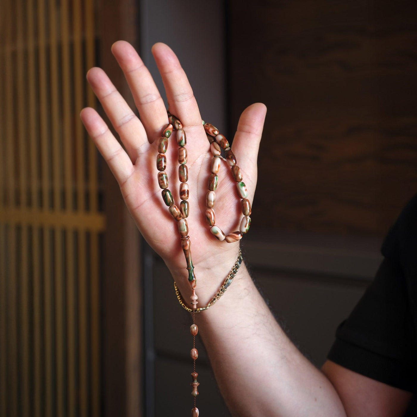 Usta İşçilikli Özel Döküm Sıkma Kehribar Tesbih – WATD004