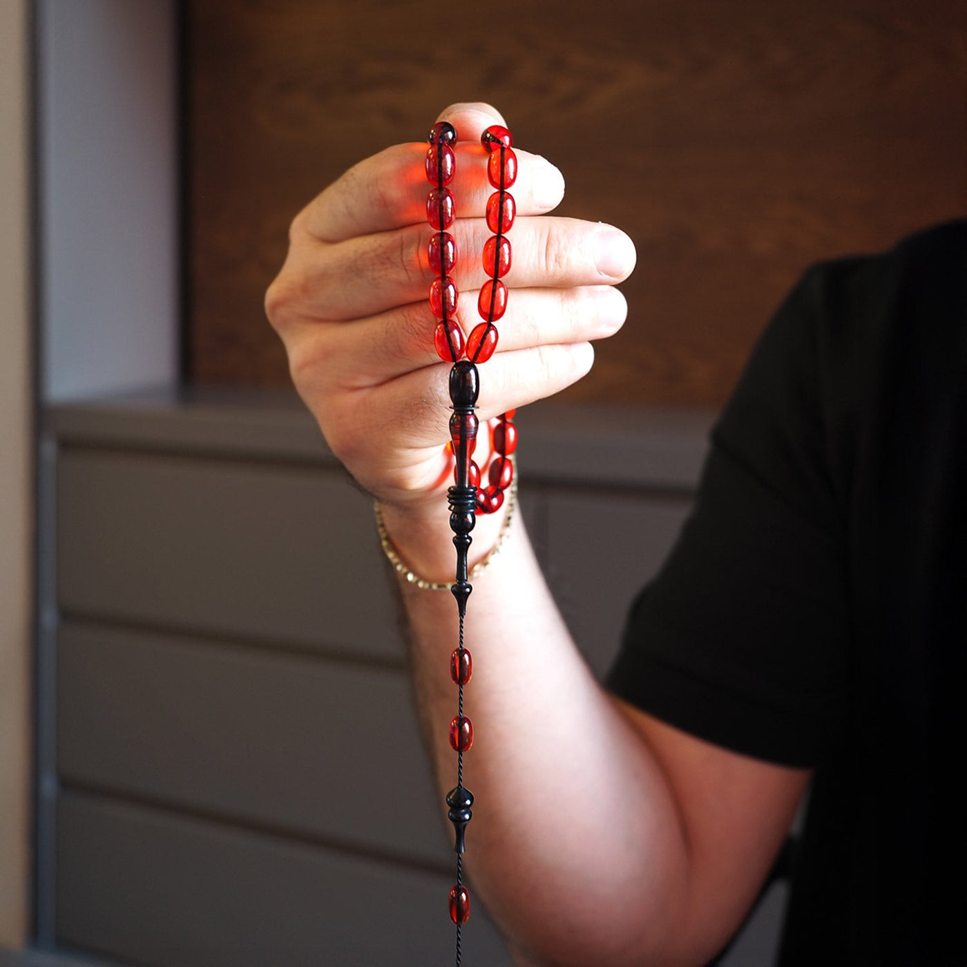 Usta İşçilikli Özel Döküm Sıkma Kehribar Tesbih – WATD007