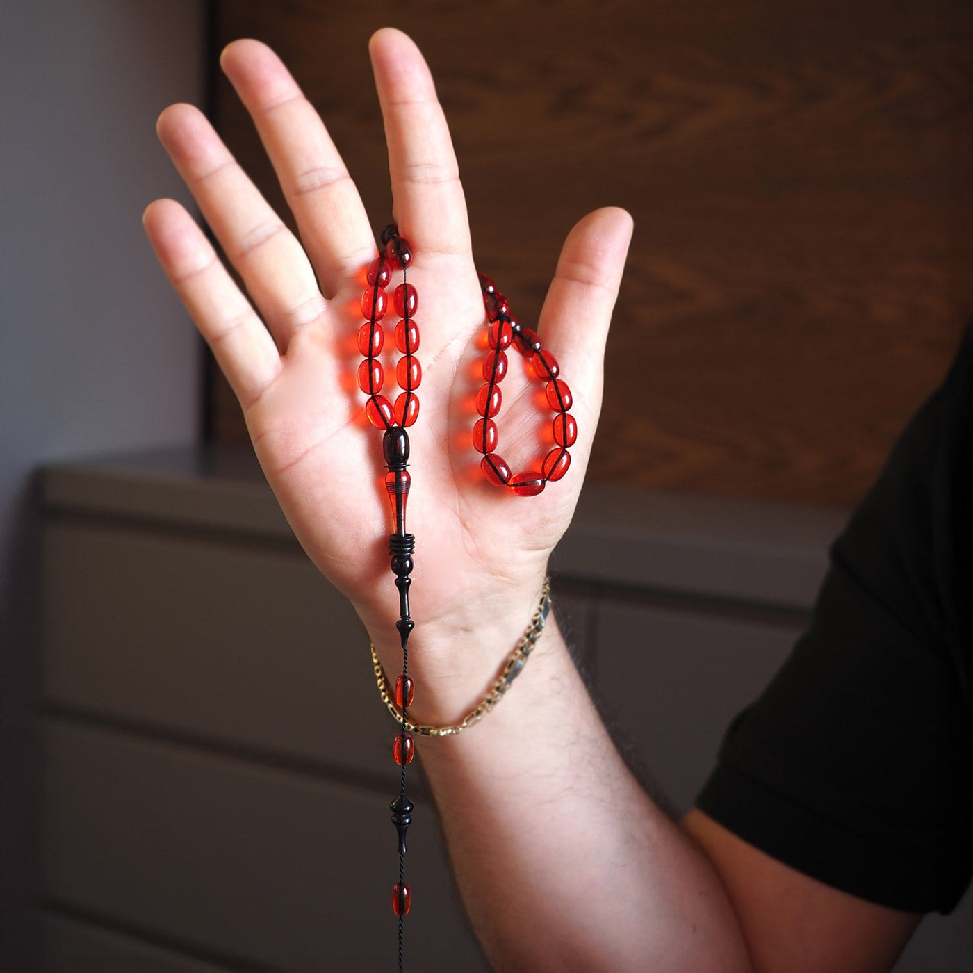 Usta İşçilikli Özel Döküm Sıkma Kehribar Tesbih – WATD007