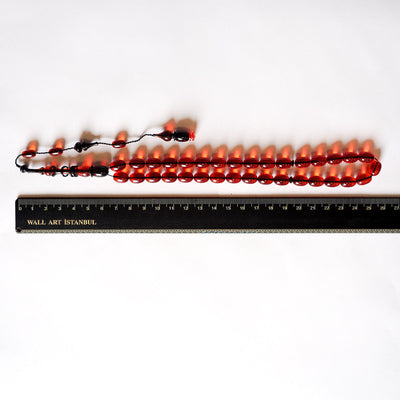 Usta İşçilikli Özel Döküm Sıkma Kehribar Tesbih – WATD007