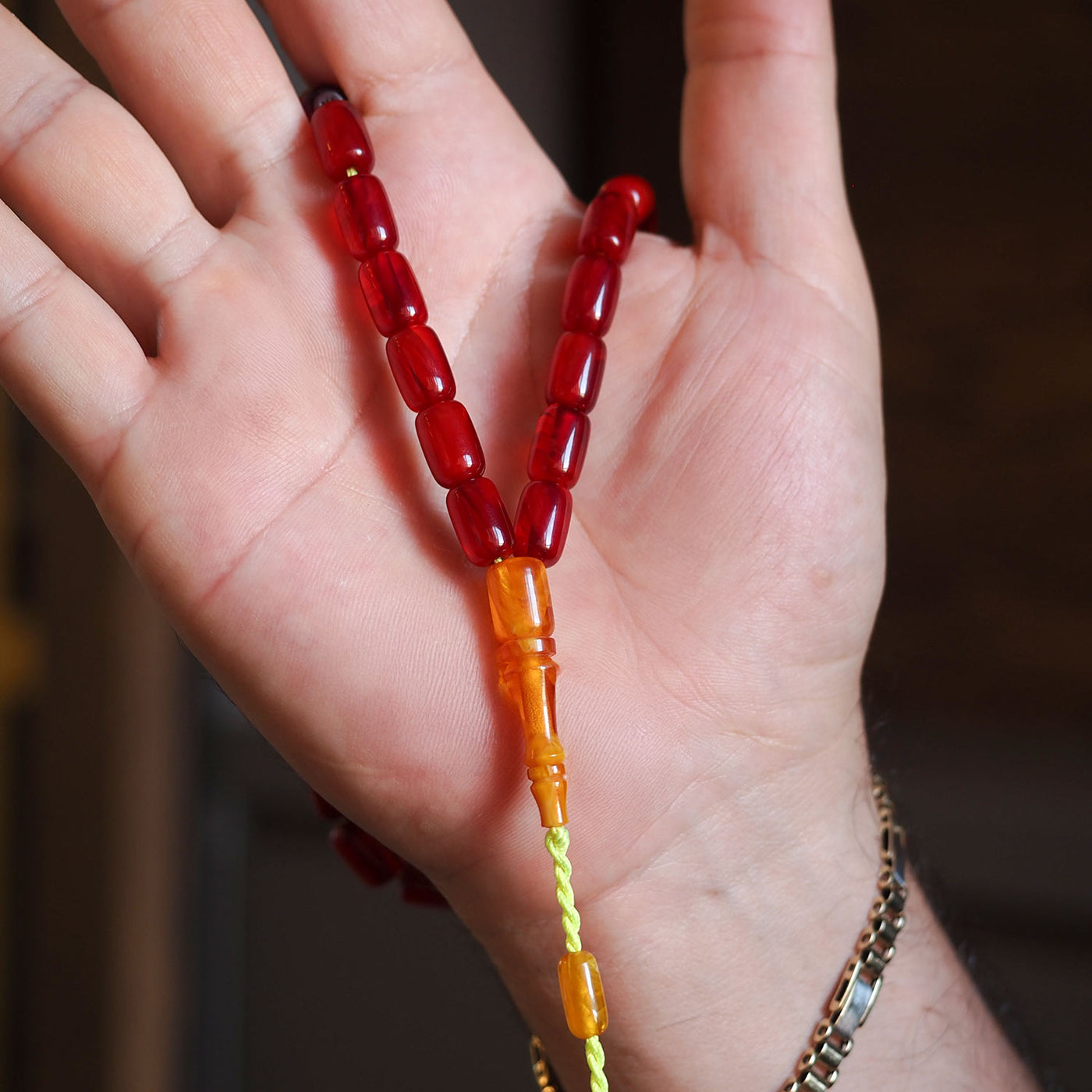 Özel Döküm Sıkma Kehribar Tesbih - Hitame Altın İmzalı – WATD008