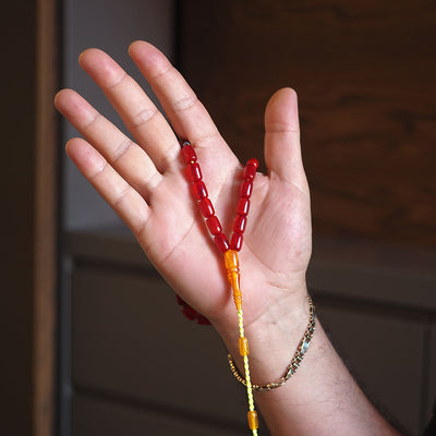 Özel Döküm Sıkma Kehribar Tesbih - Hitame Altın İmzalı – WATD008