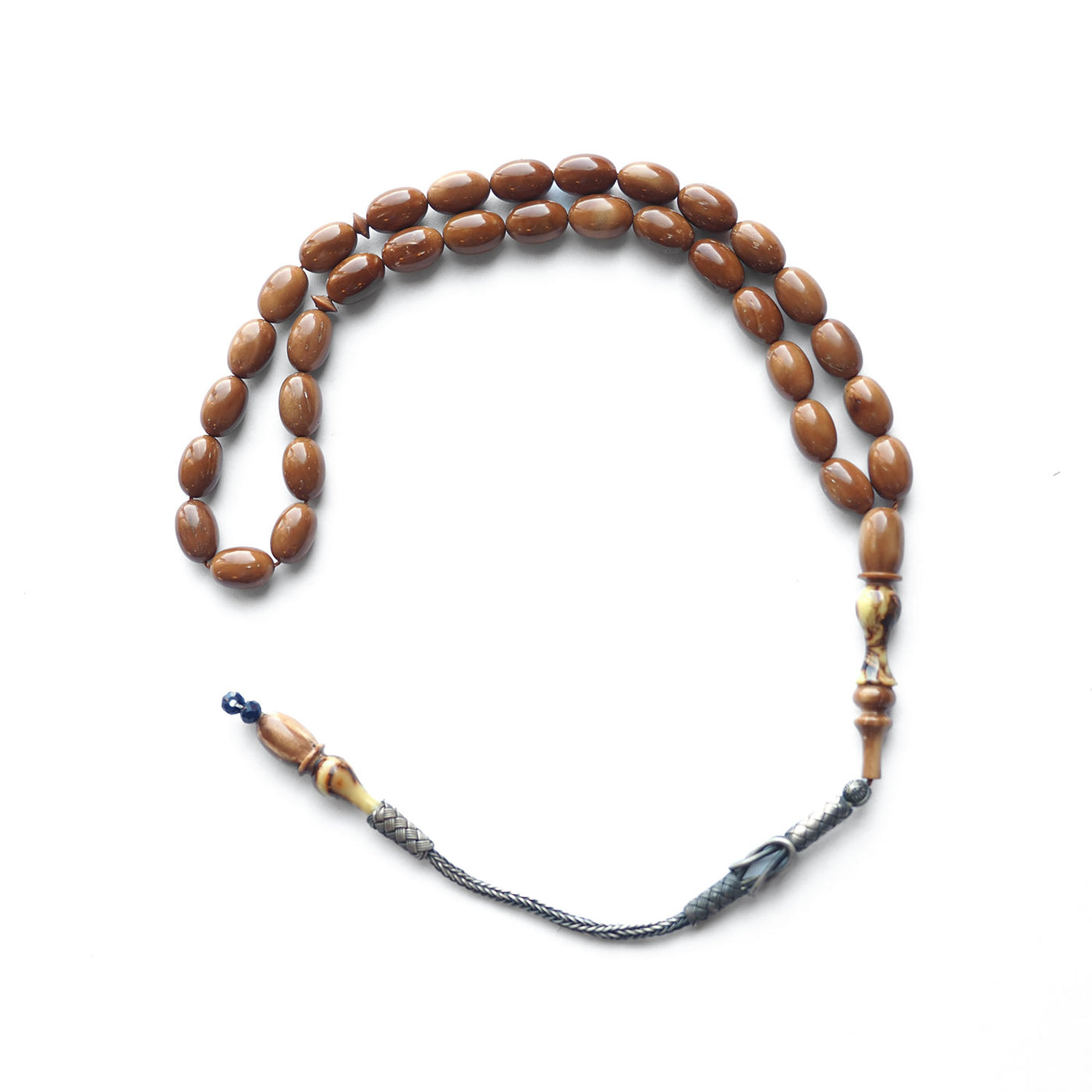 Usta İşçilikli 1000 Ayar Gümüş Kazaz Püskül Kuka Katalin Kombinli Tesbih - WATD137