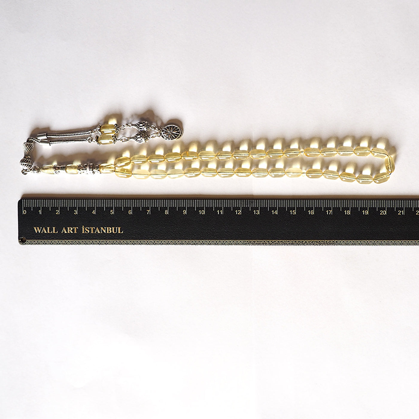 Damla Kehribar Tesbih (Gümüş İmame Nakkaş İşçilik) – WATD033