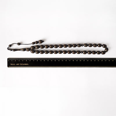 İnce İşçilikli Gümüş Çakımlı Kuka Tesbih - WATD089