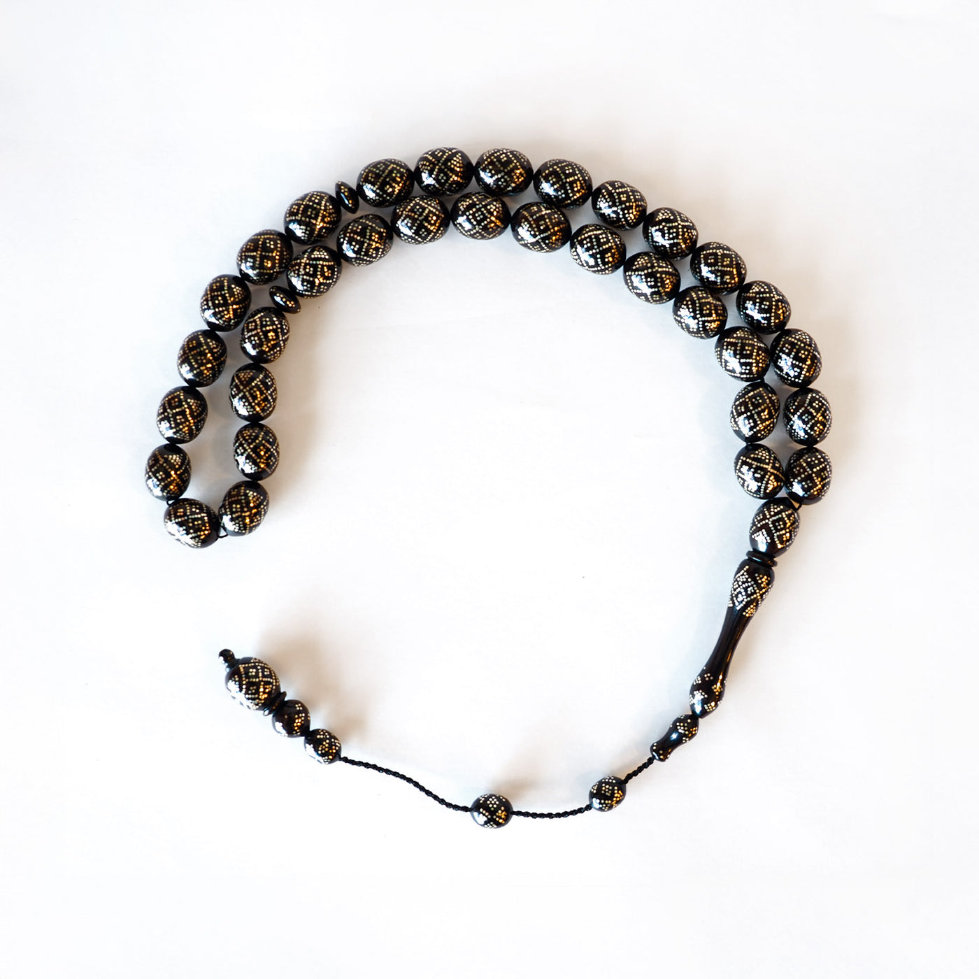 İnce İşçilikli Gümüş Çakımlı Kuka Tesbih - WATD089