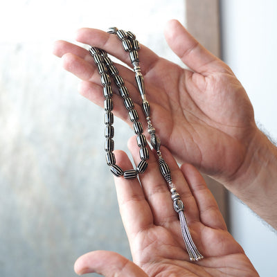 12'li Yarma Oltu Taşı Tesbih - Usta İşçilikli - WATD100