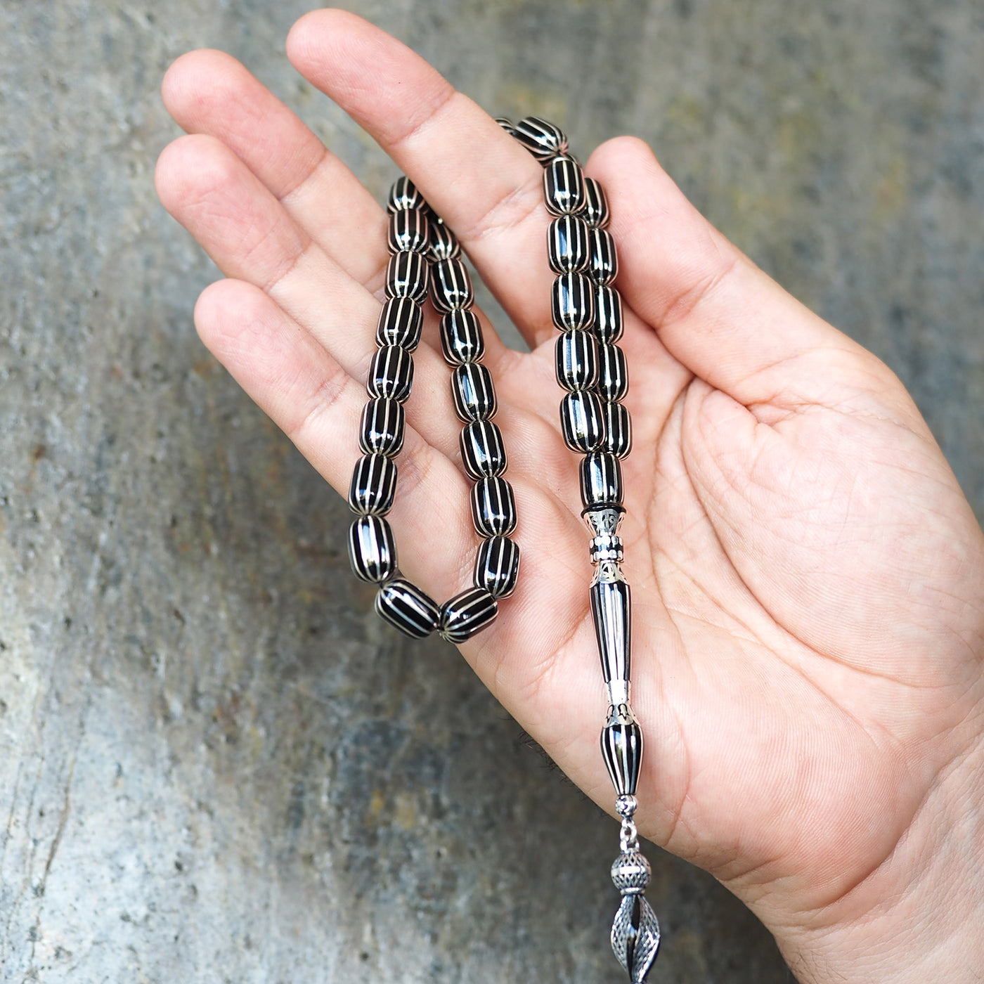 12'li Yarma Oltu Taşı Tesbih - Usta İşçilikli - WATD100