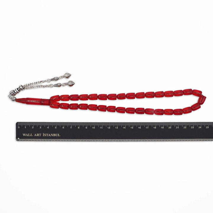 Mermi Model Ateş Kehribar Tesbih - WATD1048