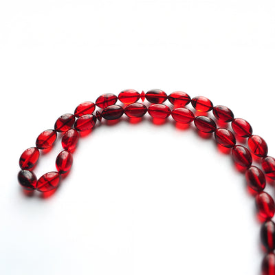 Gümüş İmameli Ateş Sıkma Kehribar Tesbih - WATD112