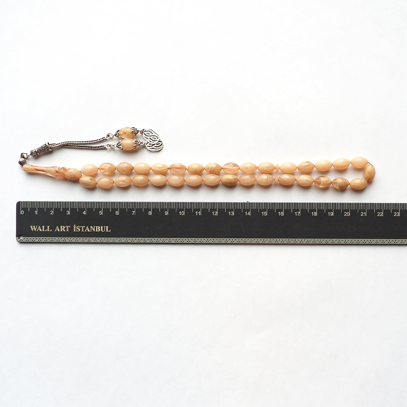 Gümüş İmameli Ateş Sıkma Kehribar Tesbih - WATD117