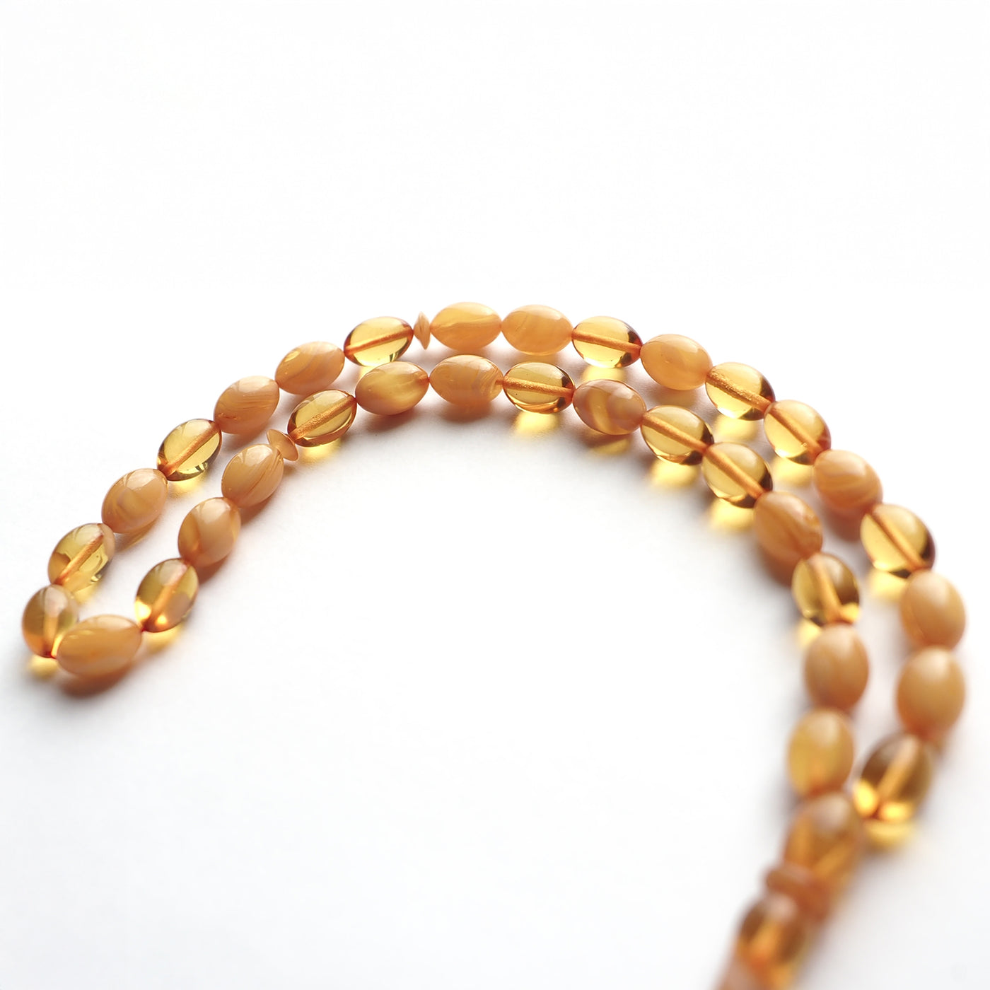 Gümüş İmameli Ateş Sıkma Kehribar Tesbih - WATD122