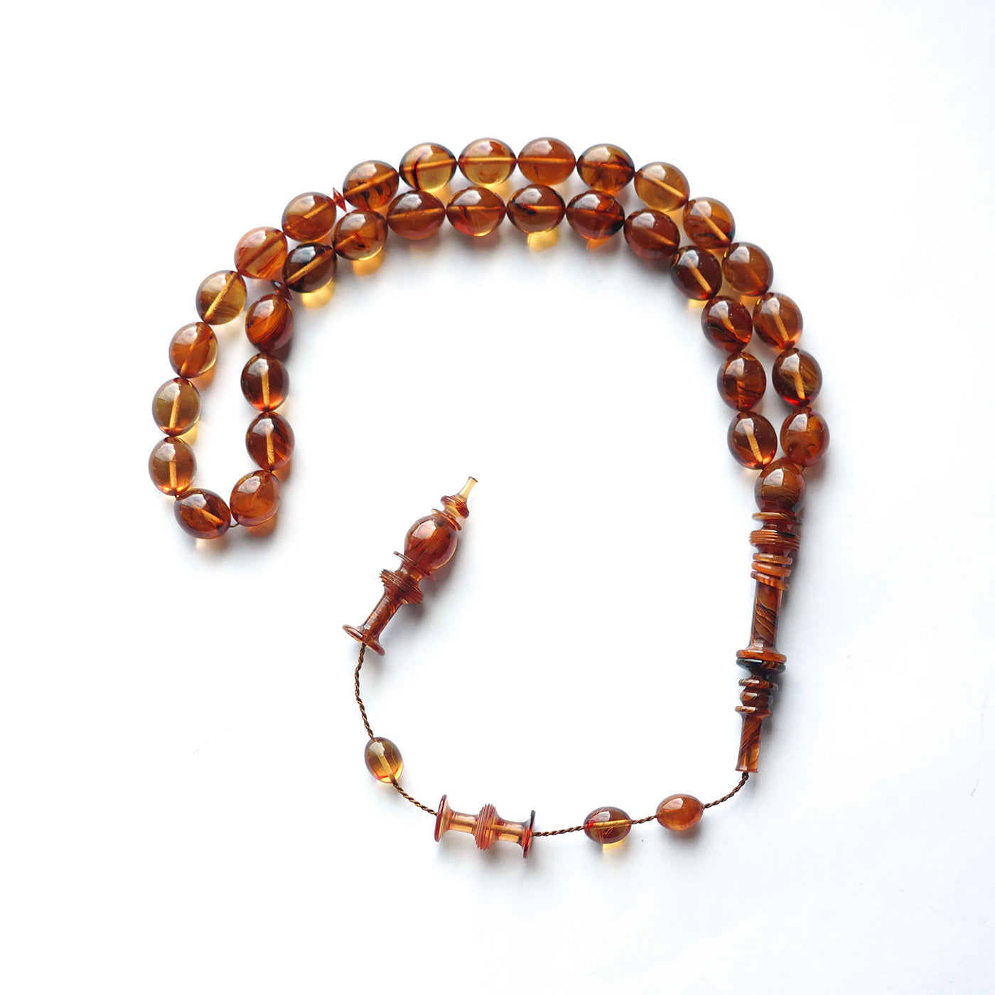 Ateş Sıkma Kehribar Tesbih Arpa Kesim Vazo Model - WATD144