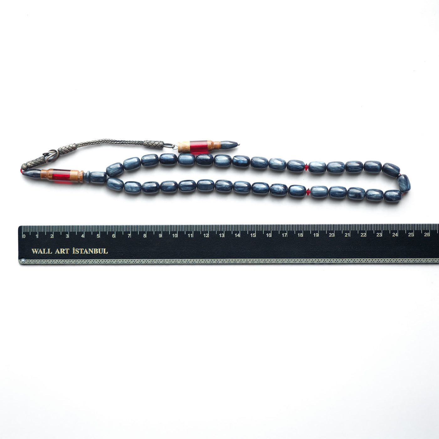 Usta İşçilikli 1000 Ayar Gümüş Kazaz Püskül Kuka Katalin Kombinli Tesbih - WATD151