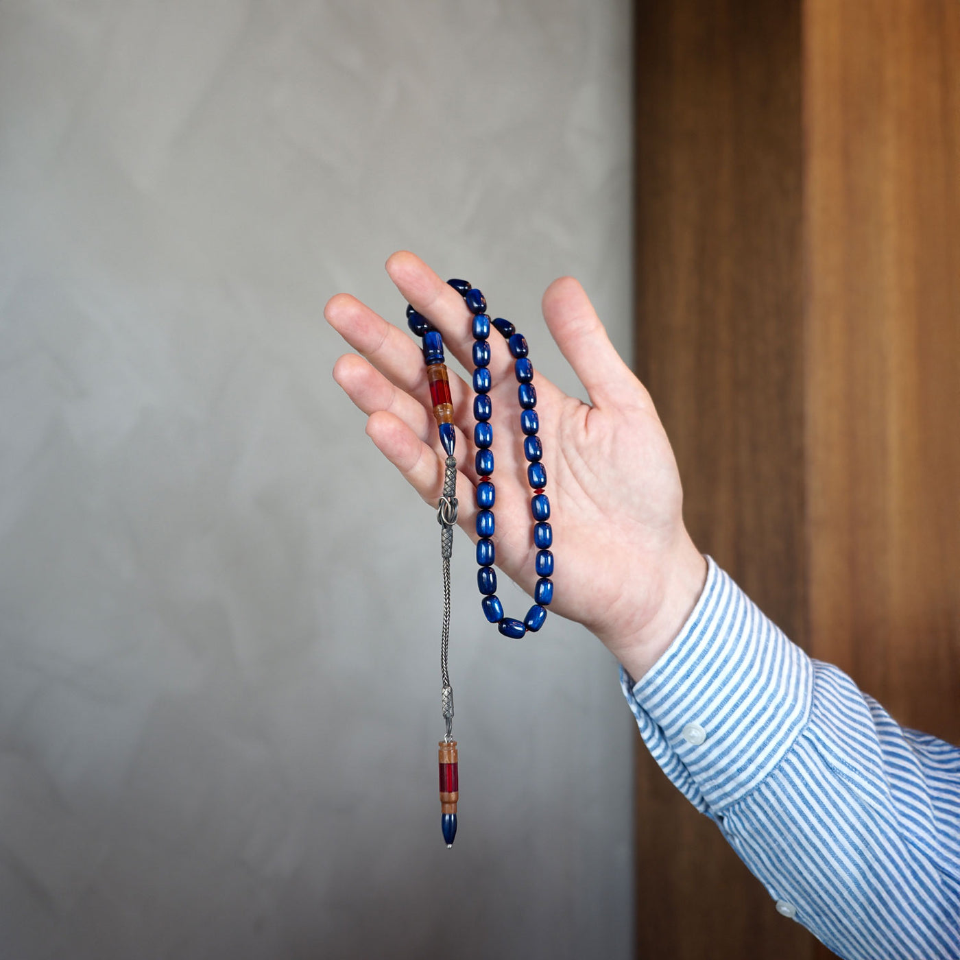 Usta İşçilikli 1000 Ayar Gümüş Kazaz Püskül Kuka Katalin Kombinli Tesbih - WATD152