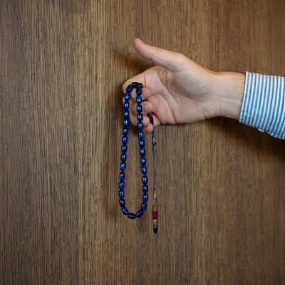 Usta İşçilikli 1000 Ayar Gümüş Kazaz Püskül Kuka Katalin Kombinli Tesbih - WATD152