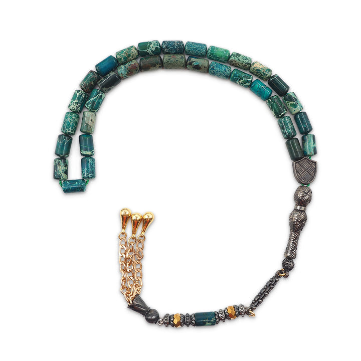 Usta İşçilikli Kesme Kesim Varasit Doğal Taş Tesbih - WATD746